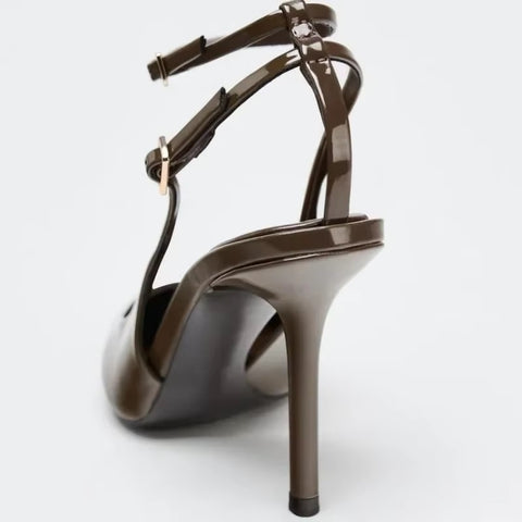 Sexy Pointed Toe Ankle Straps Buckle High Heels SIZE :35,36 CODE: READY1691