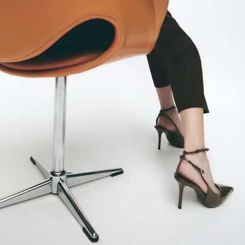 Sexy Pointed Toe Ankle Straps Buckle High Heels SIZE :35,36 CODE: READY1691