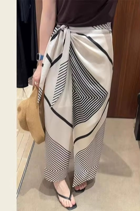 Summer Elegant Design, Printed, High Waist, Loose Skirts CODE: READY1754