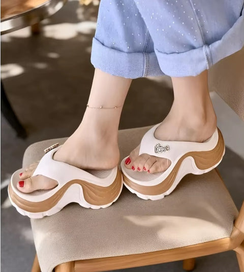 New Platform Flip Flops High Heel Slippers SIZE: 37-38 CODE: READY1781