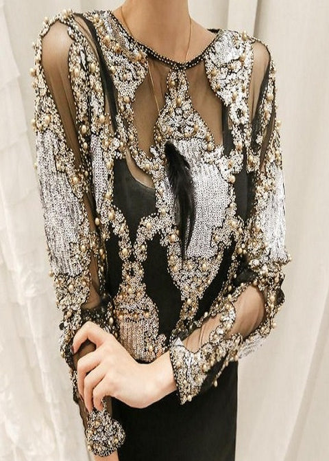 New Fashion Exclusive Diamond Work Top CODE: READY743