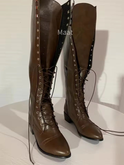 New Boots Flats Shoes Woman Square Heel SIZE: 35 CODE: READY1664