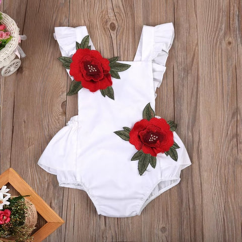 Summer New Newborn Toddler Kids Sleeveless Floral Bodysuit CODE: RSH004