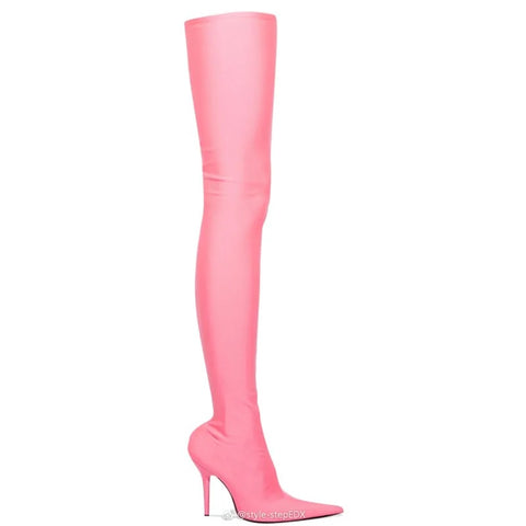 Multi Color Thin  high knee boots elastic boots CODE: mon621