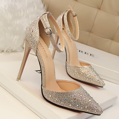 New shallow mouth pointed high heel sandals SIZE: 38 CODE: READY1466