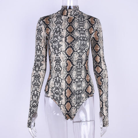 New High Neck Long Sleeve Skinny Bodysuit / Romper CODE: mon163