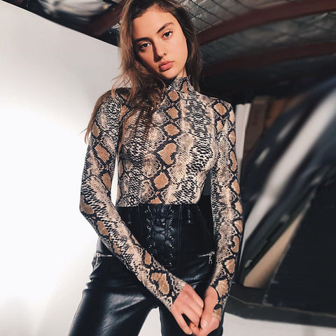 New High Neck Long Sleeve Skinny Bodysuit / Romper CODE: mon163