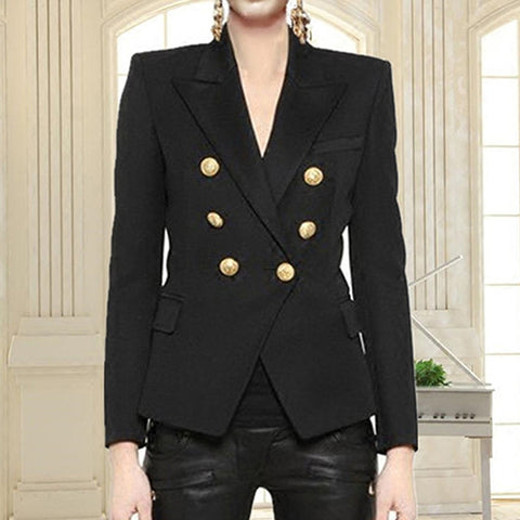 Double Breasted Fitted V-Neck Working Business Wear Short Coat CODE: mon164