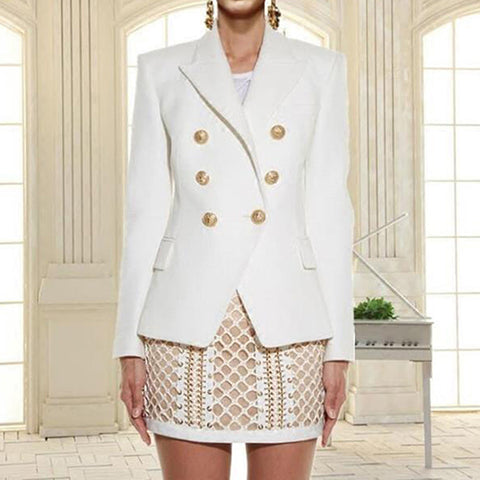 Double Breasted Fitted V-Neck Working Business Wear Short Coat CODE: mon164