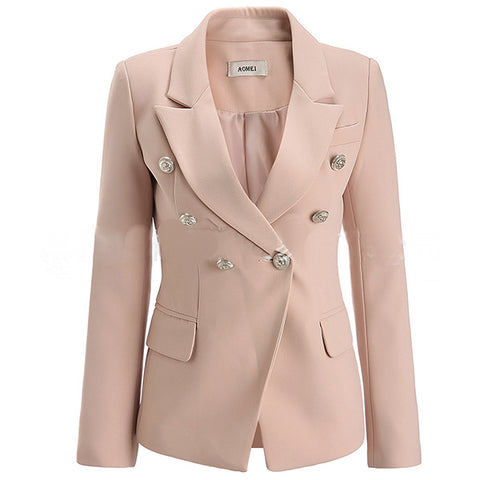 Double Breasted Fitted V-Neck Working Business Wear Short Coat CODE: mon164