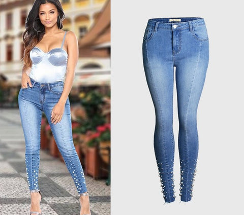 beaded feet pants jeans CODE: mon170