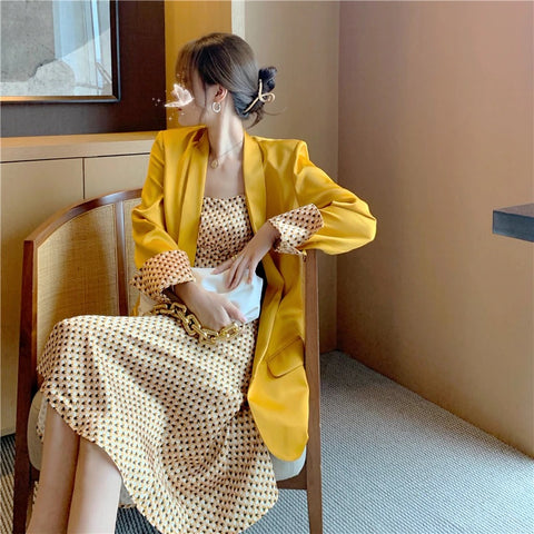 New  High Street 2 Piece Dress For Office Loose Large Size Dress Suits CODE: KAR1000