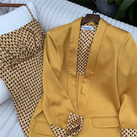 New  High Street 2 Piece Dress For Office Loose Large Size Dress Suits CODE: KAR1000