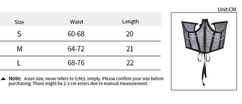 Punk Metal Chain Black Mall Goth High Waist Corsets CADE: KAR1001