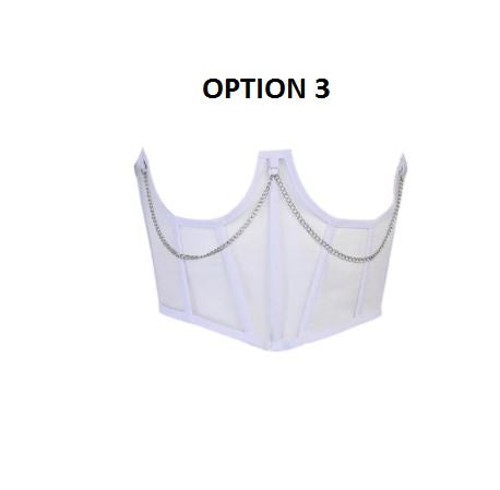 Punk Metal Chain Black Mall Goth High Waist Corsets CADE: KAR1001