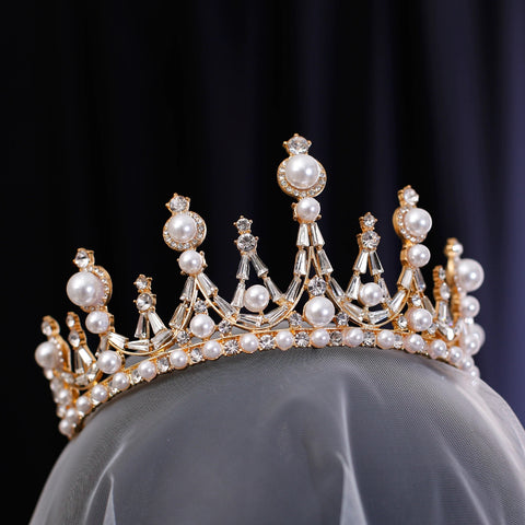 New Bride Wedding Crown Headdress Pearl headpiece Wedding Hair Accessories CODE: KAR1014