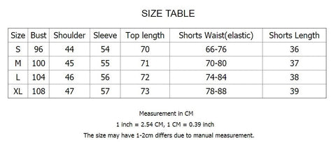 Rose Pink Floral Print Two Piece Set Chiffon Long-Sleeved Shirt Blouse + Pocket Wide Leg Shorts Suit