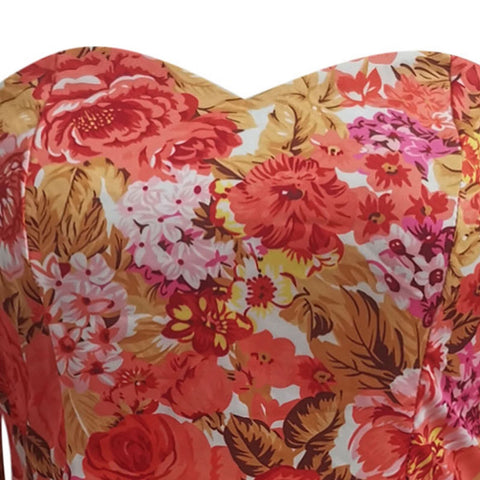 Printed Lantern Sleeve Chiffon Clothing Breast Wrap Sexy Crop Top CODE: KAR1065