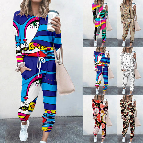 2 Piece Pajama Set Pullovers Long Sleeve Tops And Elastic Waist Pants CODE: KAR1096