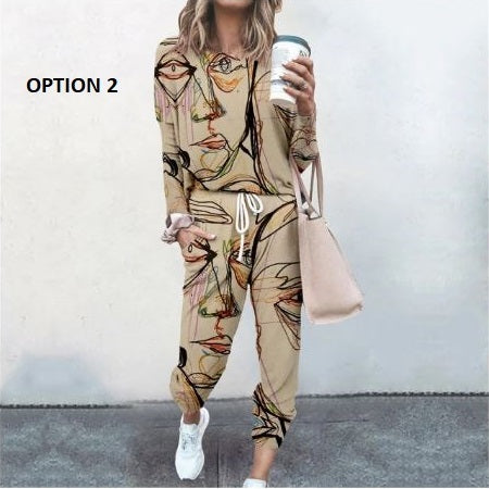 2 Piece Pajama Set Pullovers Long Sleeve Tops And Elastic Waist Pants CODE: KAR1096