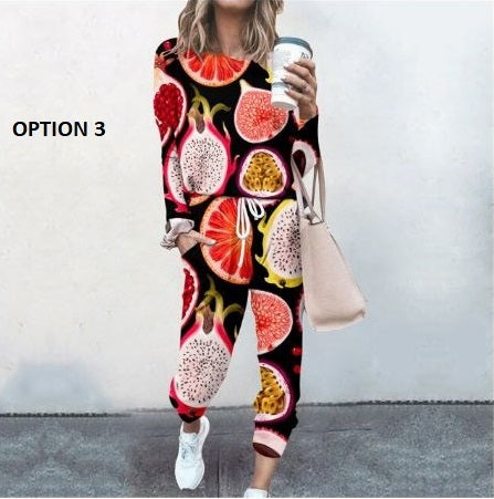 2 Piece Pajama Set Pullovers Long Sleeve Tops And Elastic Waist Pants CODE: KAR1096