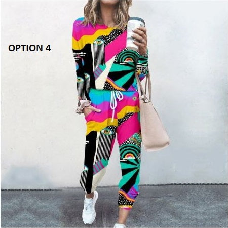 2 Piece Pajama Set Pullovers Long Sleeve Tops And Elastic Waist Pants CODE: KAR1096