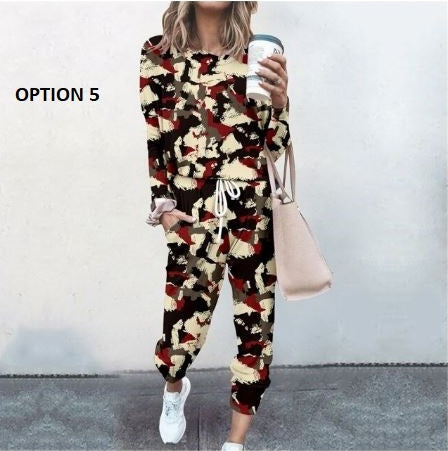 2 Piece Pajama Set Pullovers Long Sleeve Tops And Elastic Waist Pants CODE: KAR1096