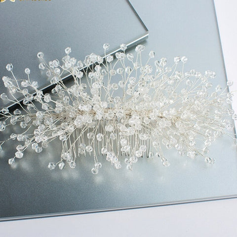 Crystal Beads Hair Combs Made All By Hand Brides Hair Jewelry CODE: KAR1100