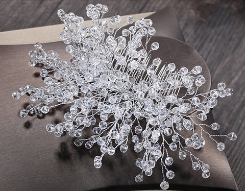 Crystal Beads Hair Combs Made All By Hand Brides Hair Jewelry CODE: KAR1100