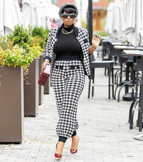 New 2 Piece Sets Elastic Bazin Baggy Pants Rock Style Famous Suit CODE: KAR1104