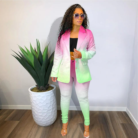New Fashion Suit (Top And Trousers) Super Elastic Two Piece Set CODE: KAR1107