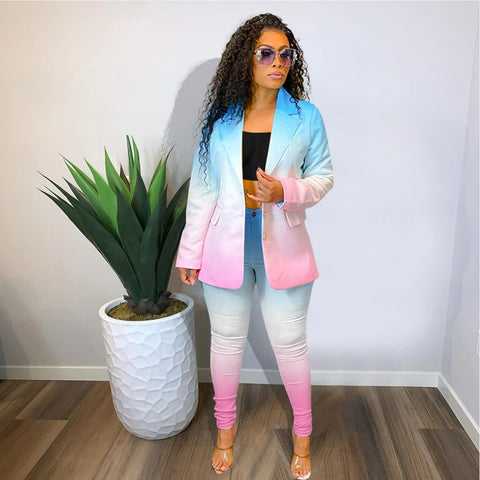 New Fashion Suit (Top And Trousers) Super Elastic Two Piece Set CODE: KAR1107