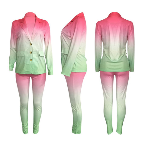 New Fashion Suit (Top And Trousers) Super Elastic Two Piece Set CODE: KAR1107