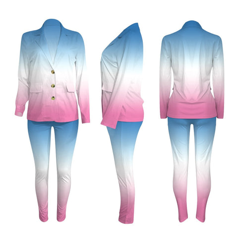 New Fashion Suit (Top And Trousers) Super Elastic Two Piece Set CODE: KAR1107