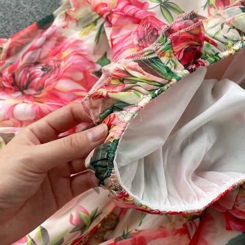Bohemian Print High Waist Hip A Line Vestidos Slash Neck Shoulder Strapless Long Dress CODE: KAR1120