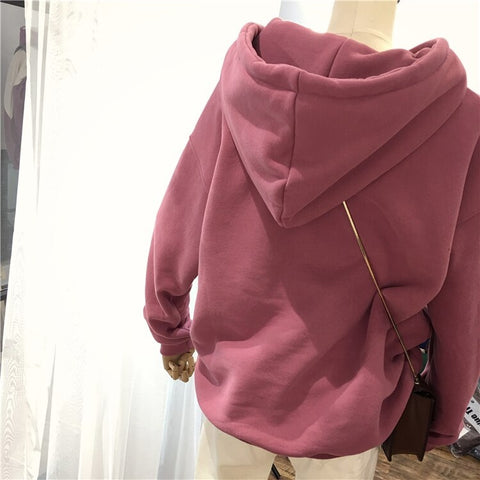 Letter Print Fall Winter High Quality Loose Casual Hoodies CODE: KAR1155