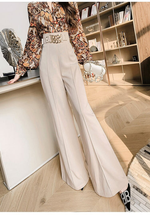 New Spring Casual Straight Loose, Thin And Long High-Waist Wide-Leg Pants CODE: KAR1160