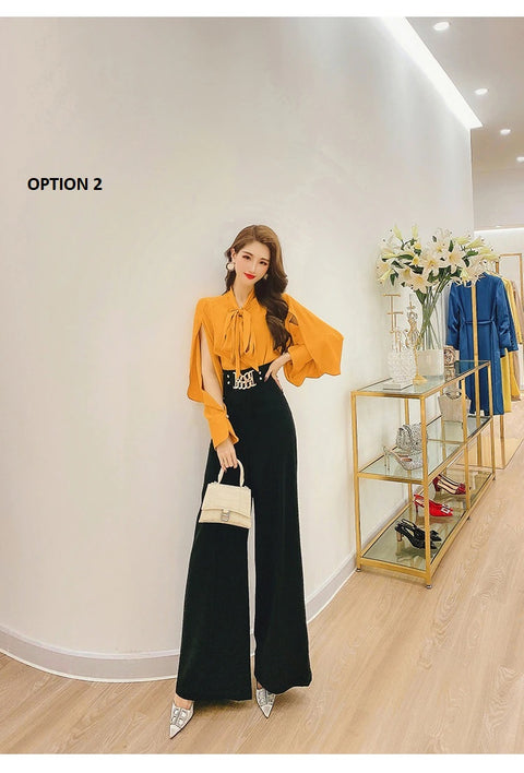New Spring Casual Straight Loose, Thin And Long High-Waist Wide-Leg Pants CODE: KAR1160