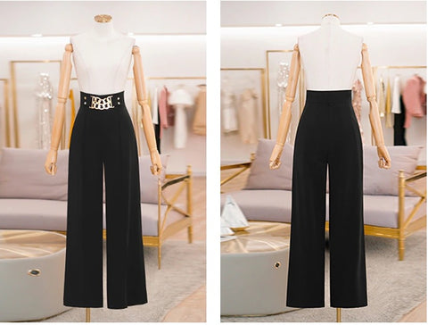 New Spring Casual Straight Loose, Thin And Long High-Waist Wide-Leg Pants CODE: KAR1160