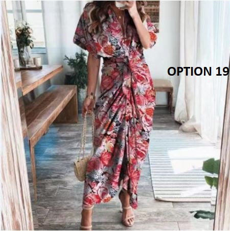 Elegant  Casual Short Sleeve Solid V Neck Beach Button Ruched Bandage Shirt Dress CODE: KAR1163