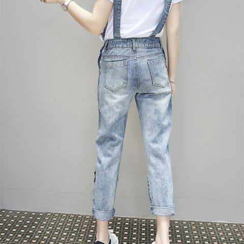 New Spring Fashion Loose Heavyweight Work Pants With Mickey Cartoon Denim Overalls CODE: KAR1175