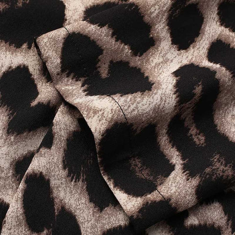 Leopard Lapel Blazer One Button Coat CODE: KAR1176