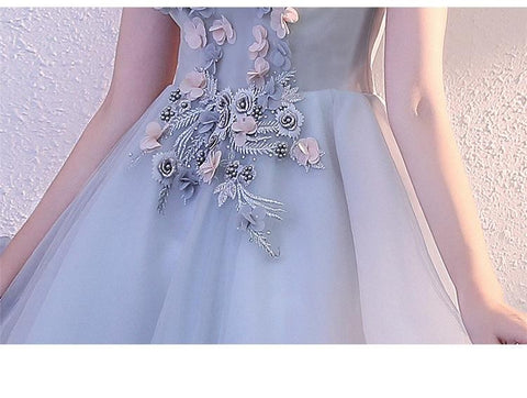 New Collection Off Shoulder Floral Print Plus Size Short Ball Gown CODE: KAR1179