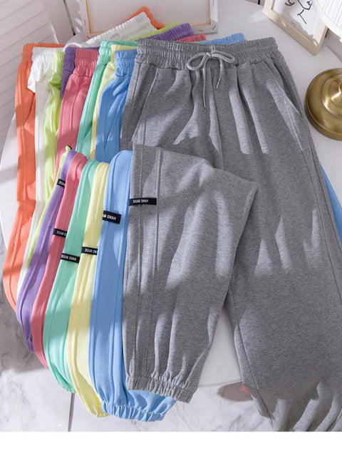 New Spring Collection Loose Casual High Waist Slim Straight Multicolor Sweatpants CODE: KAR1192