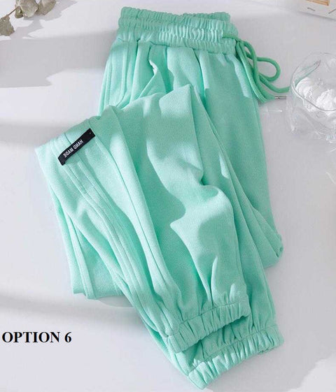 New Spring Collection Loose Casual High Waist Slim Straight Multicolor Sweatpants CODE: KAR1192
