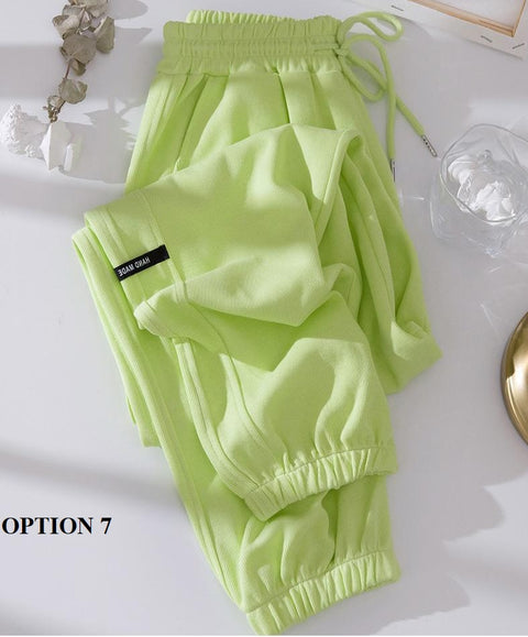 New Spring Collection Loose Casual High Waist Slim Straight Multicolor Sweatpants CODE: KAR1192