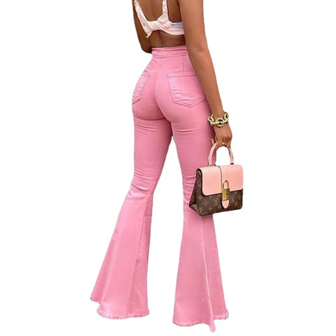 New Casual Bodycon Ripped Hem With Holes High Waist Stretch Denim Jeans CODE KAR1197