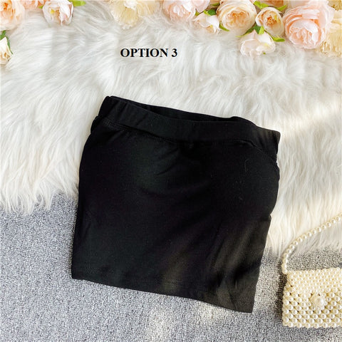 New Collection Casual Strapless Tube Cropped Tank Top CODE: KAR1206