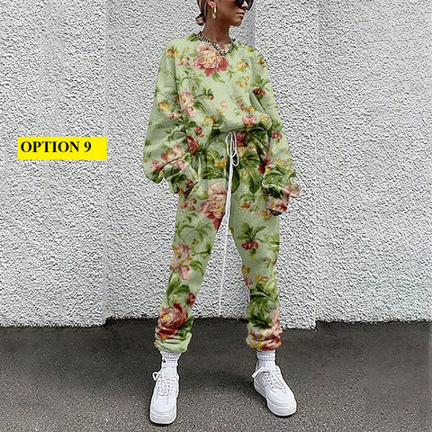 New Collection Fall and Winter Digital Print Grass Pattern Suit CODE: KAR1201