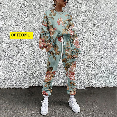 New Collection Fall and Winter Digital Print Grass Pattern Suit CODE: KAR1201